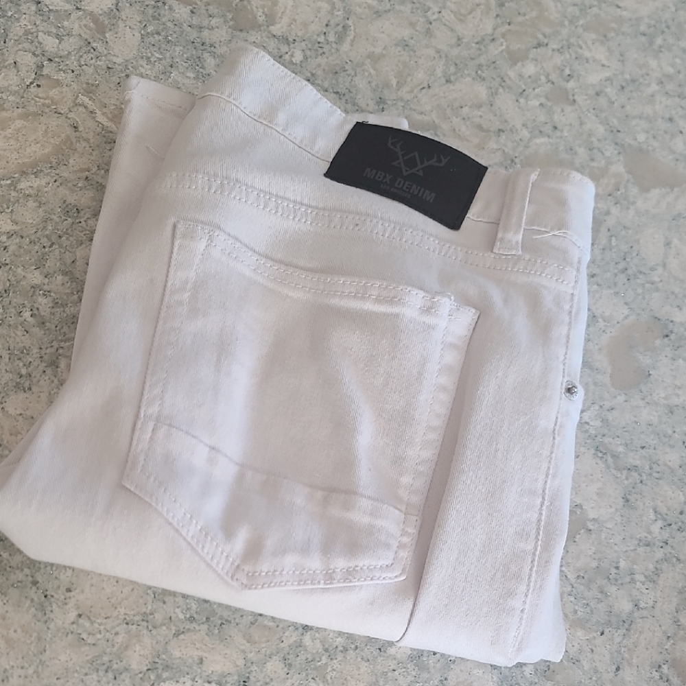 Men's White MBX Denim Jeans